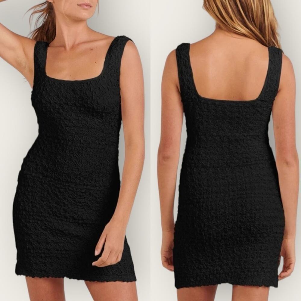 NWT | Charlie Holiday | Gabby Mini Dress | Black | Large || 8 US